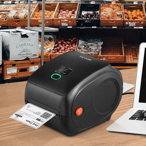 Koduva Terminis etikečių spausdintuvas VEVOR, 300 DPI, Bluetooth/USB, 25 x 21 x 18 cm