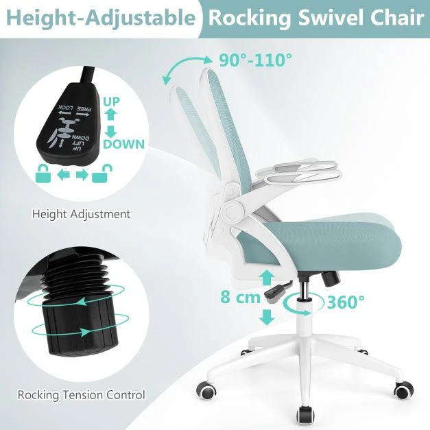 Promotion Tinklelis ergonomiška biuro kėdė su juosmens atrama, mėlyna