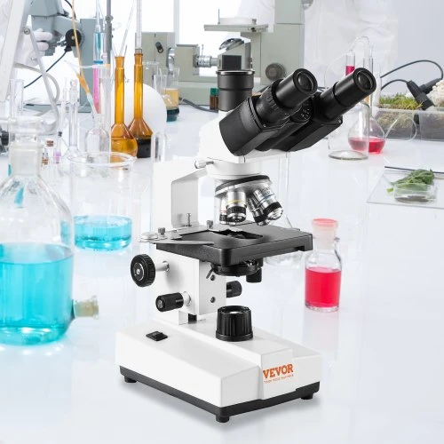 Koduva Trinokuliarinis laboratorinis mikroskopas VEVOR XSP-36TV, 40X-2500X, su LED apšvietimu