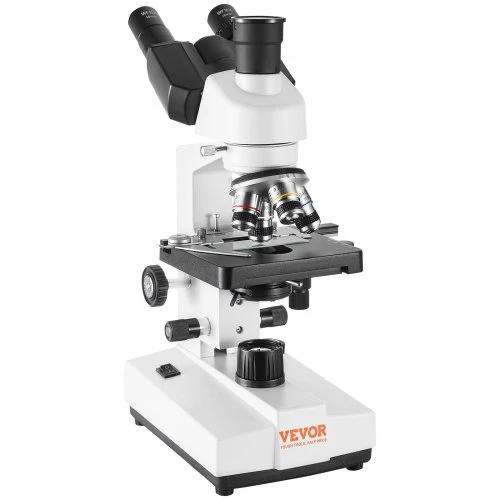 Koduva Trinokuliarinis laboratorinis mikroskopas VEVOR XSP-36TV, 40X-2500X, su LED apšvietimu