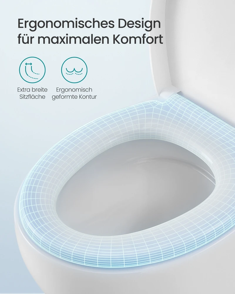 Koduva Tualeto sėdynė O formos, balta, iš PP plastiko, 44,3 x 36,8 cm, su lėtu nuleidimu