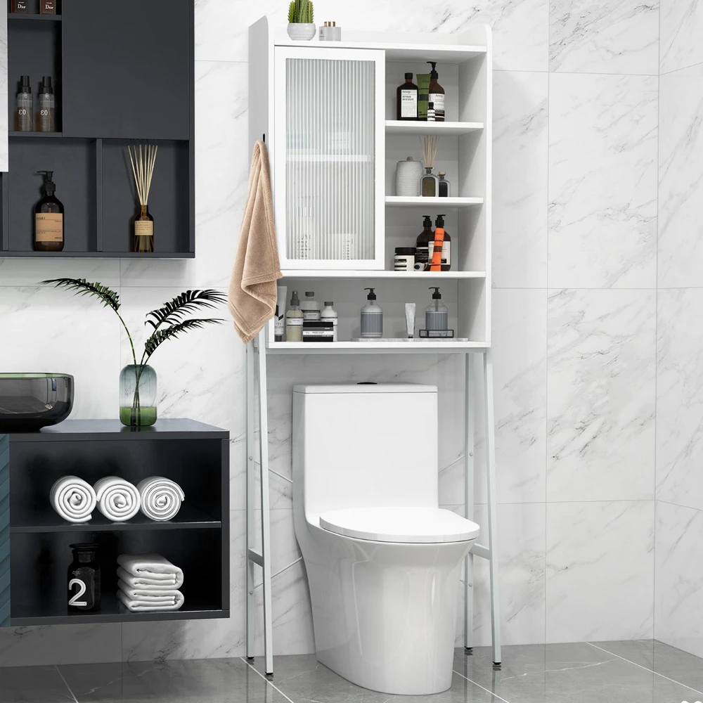Promotion Tualeto spintelė su stumdomomis durimis 63x29x170 cm RTBA7856WH