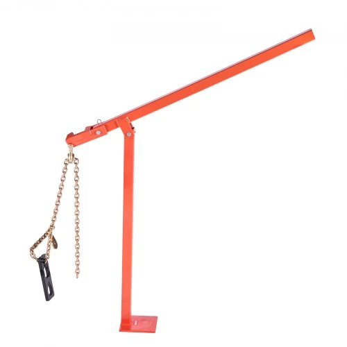 VEVOR Tvoros stulpų traukiklis BY-043-02, su traukimo plokšte ir 119 cm grandine, oranžinis, 95 cm