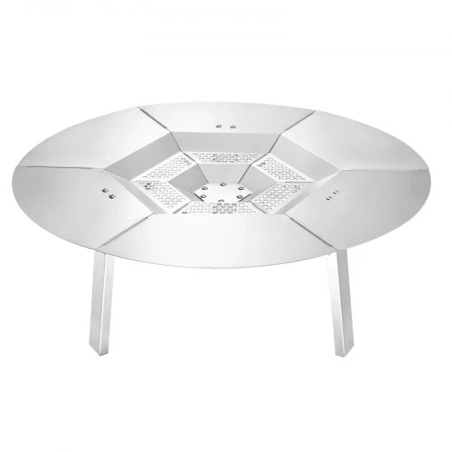 VEVOR Ugnies duobės šilumos deflektorius, skirtas Solo Stove Yukon, nerūdijantis plienas 304, apvalus, 64 x 25 cm