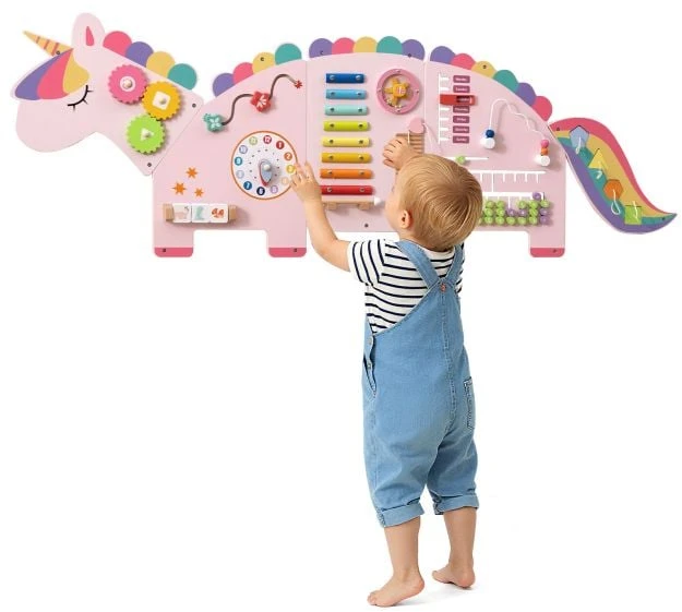 Pakabinamas šviestuvas Promotion Unicorn Montessori 11-in-1 Sensorinė Sienų Lenta