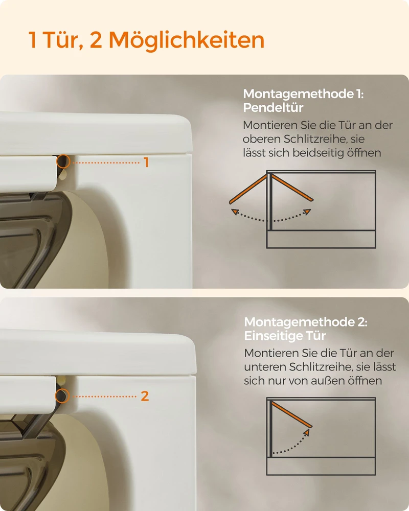 Koduva Uždara kačių kraiko dėžė su dangčiu, beige-juodas, PP ir PC, 54,3 x 42,5 x 37,8 cm