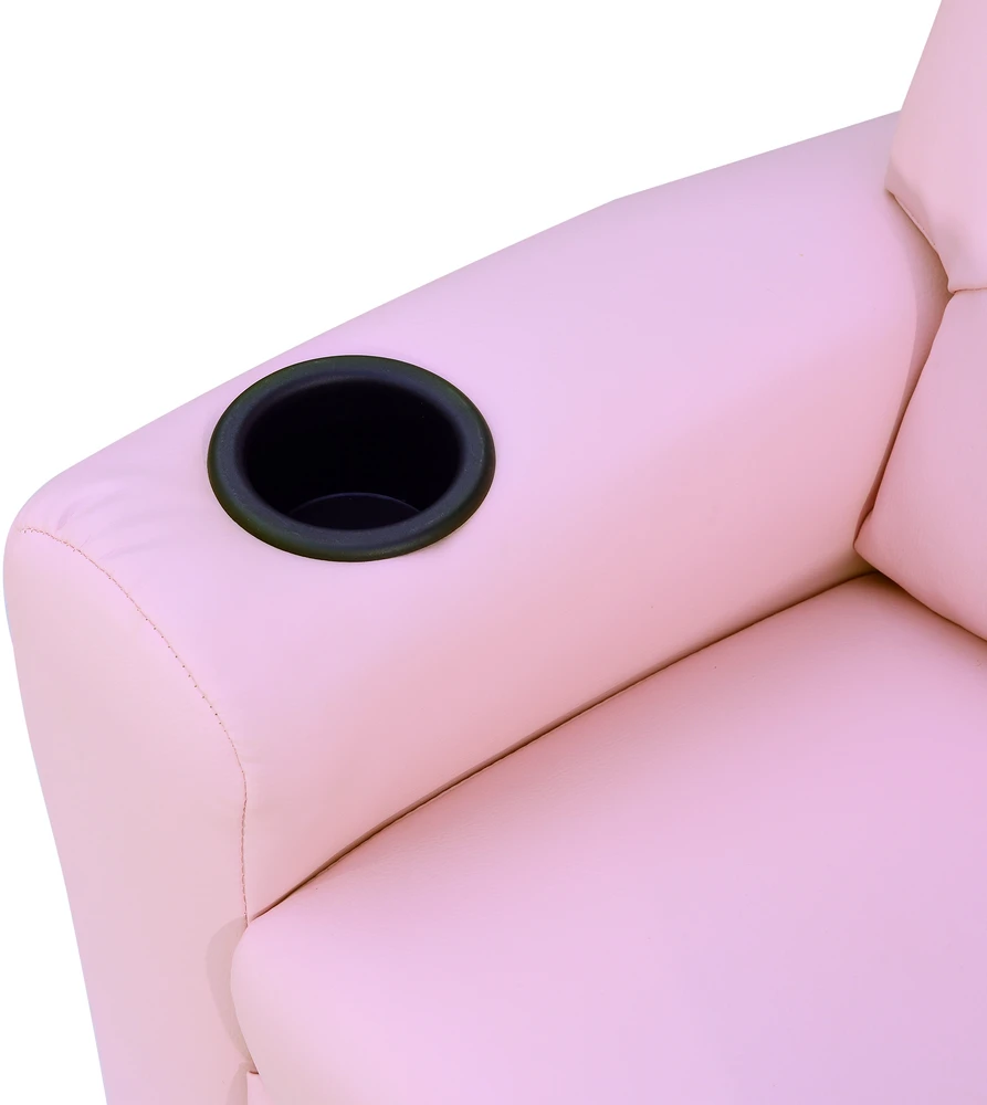 Aosom Vaikiška sofa-kėdė su pakoja, rožinė, 3–6 m., 65 kg