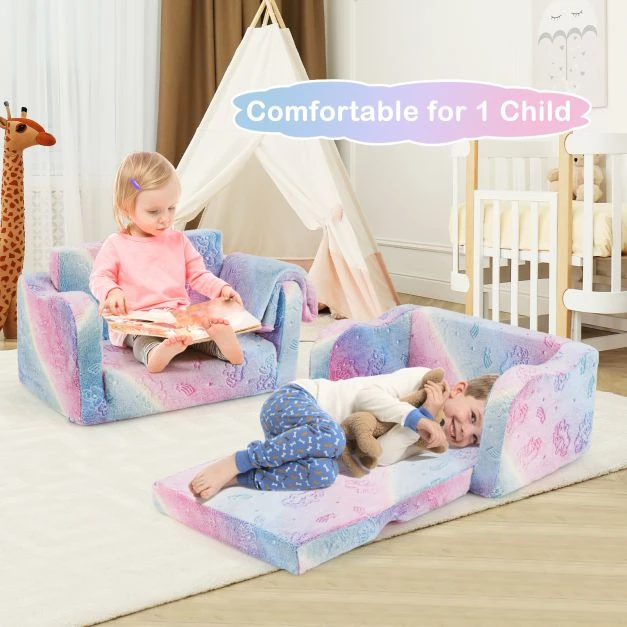 Koduva Vaikiška sofa su antklode 2in1 rožinė