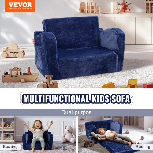 VEVOR Vaikiška sofa FL-XY-2, mėlyna, 104 x 58 x 32 cm