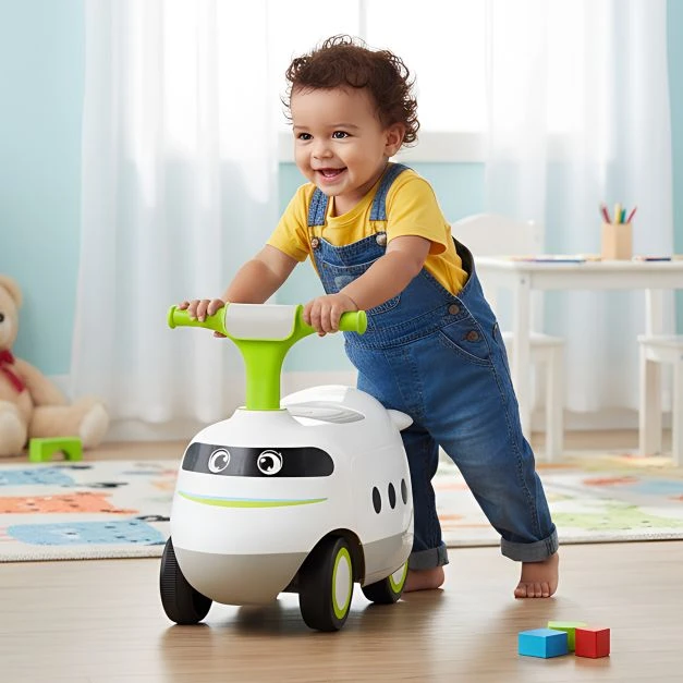Sofa Promotion Vaikiška važiuojama mašinėlė stumiamasis automobilis, žalia