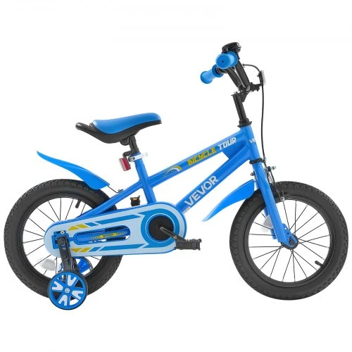 VEVOR Vaikiškas dviratis TQ1401, BMX stiliaus, 35,56 cm, mėlynas, vaikams nuo 90 iki 115 cm ūgio