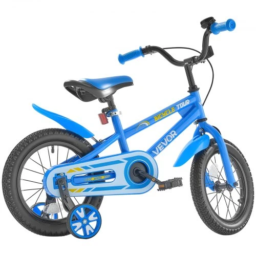 VEVOR Vaikiškas dviratis TQ1401, BMX stiliaus, 35,56 cm, mėlynas, vaikams nuo 90 iki 115 cm ūgio