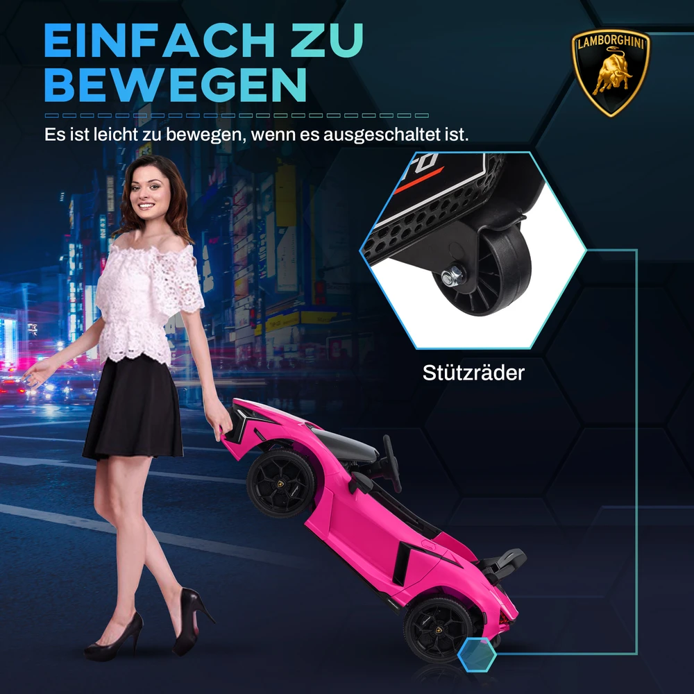 Koduva Vaikiškas elektrinis automobilis Lamborghini Revuelto, rožinė, 105 x 60 x 40 cm