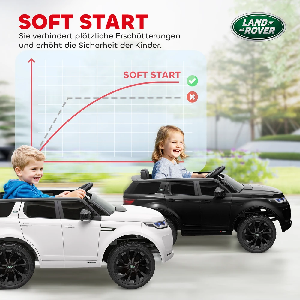 Aosom Vaikiškas elektrinis automobilis Land Rover Discovery Sport, 12V, baltas, 3–6 metų