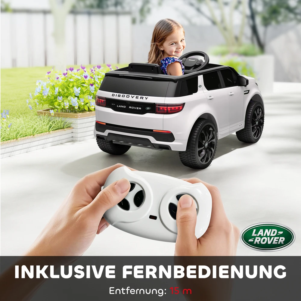 Aosom Vaikiškas elektrinis automobilis Land Rover Discovery Sport, 12V, baltas, 3–6 metų