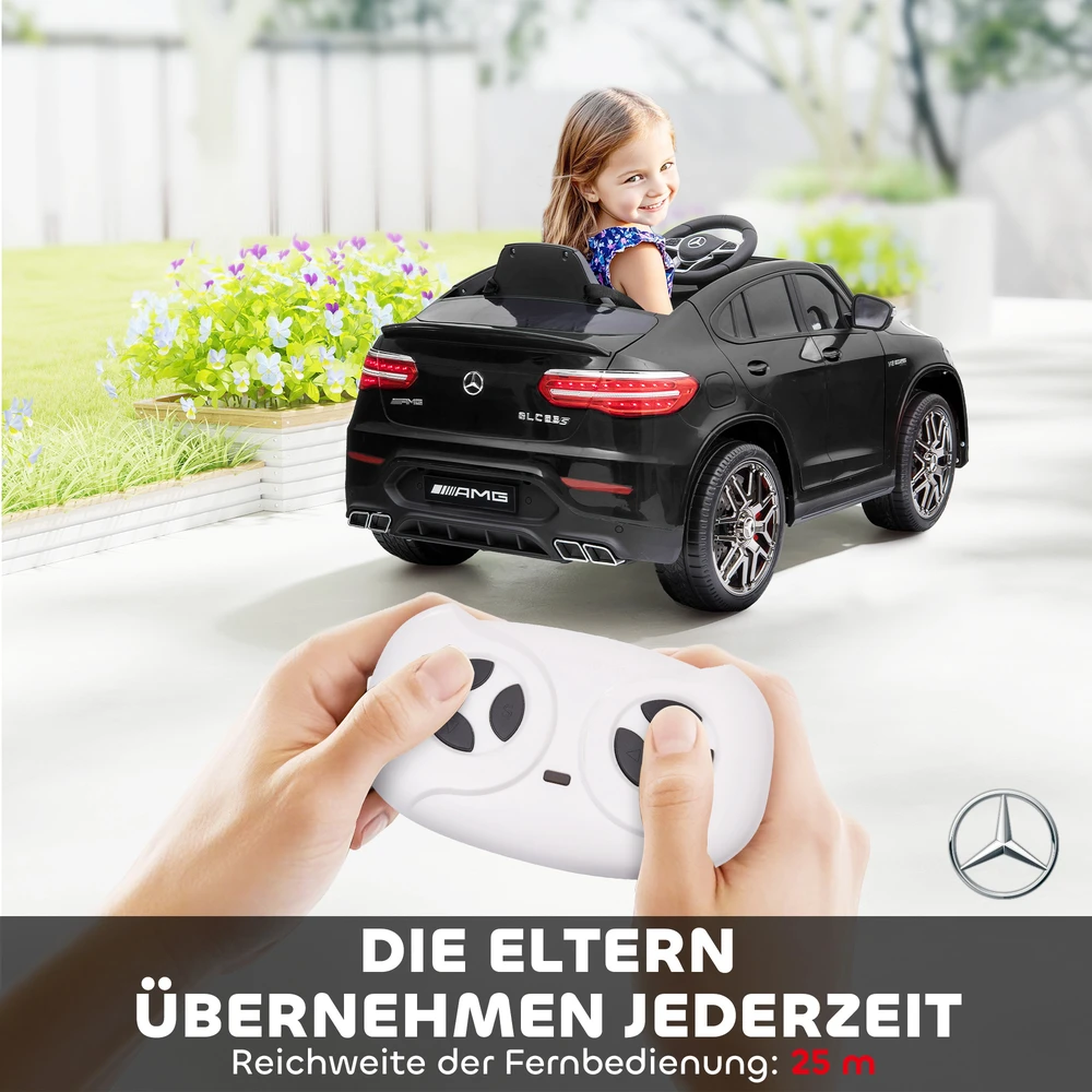 Aosom Vaikiškas elektrinis automobilis Mercedes-Benz AMG GLC63S COUPE, 12 V, juodas, 115 x 70 x 55 cm
