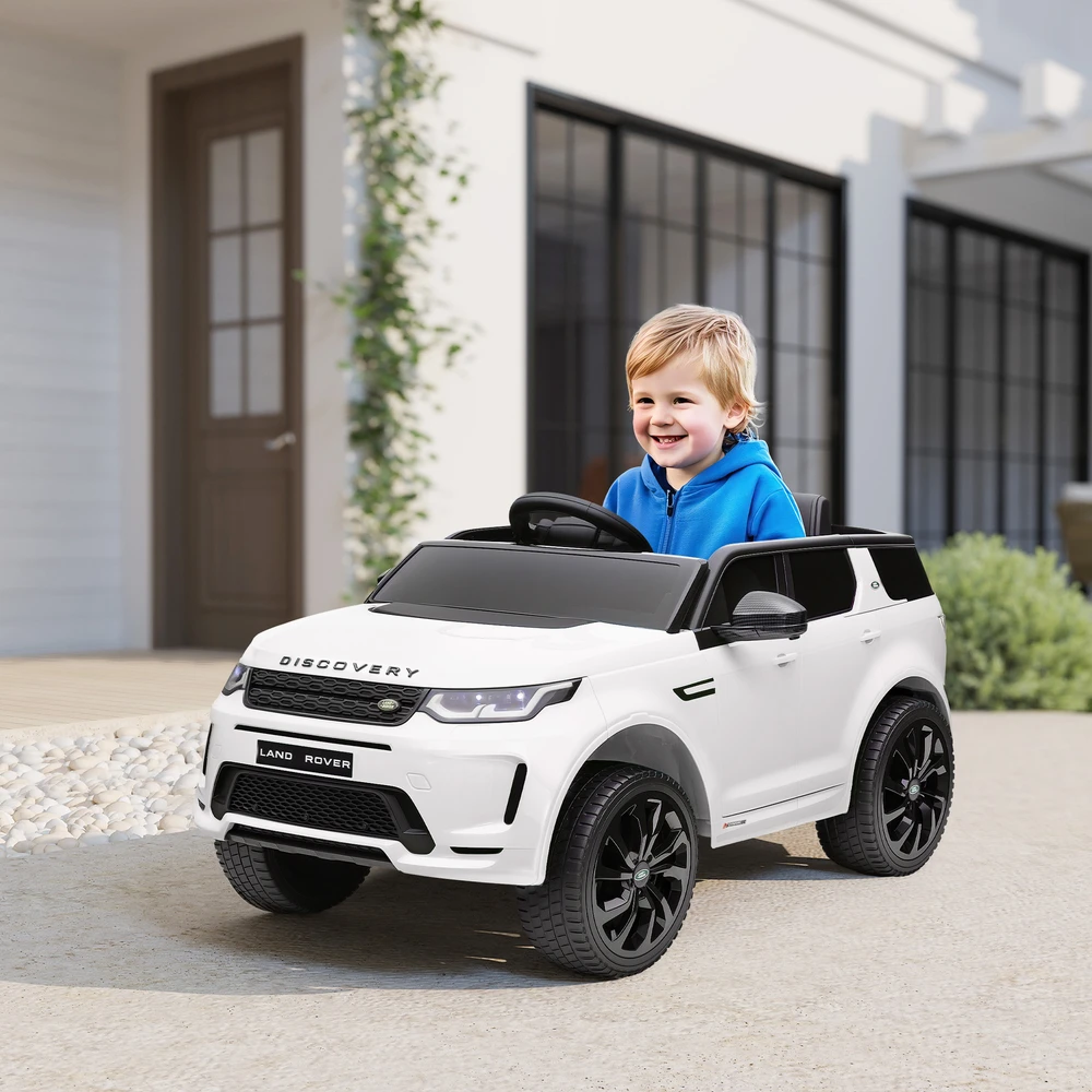 Aosom Vaikiškas elektrinis automobilis Land Rover Discovery Sport, 12V, baltas, 3–6 metų