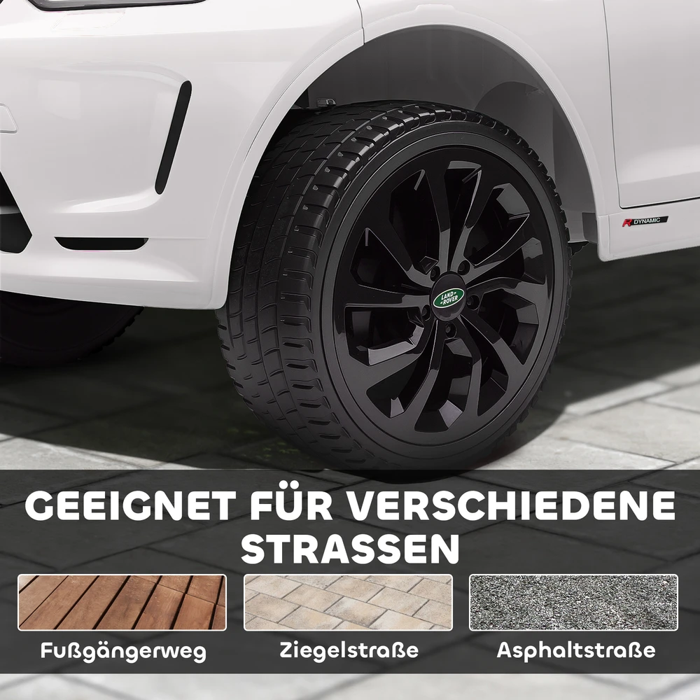 Aosom Vaikiškas elektrinis automobilis Land Rover Discovery Sport, 12V, baltas, 3–6 metų