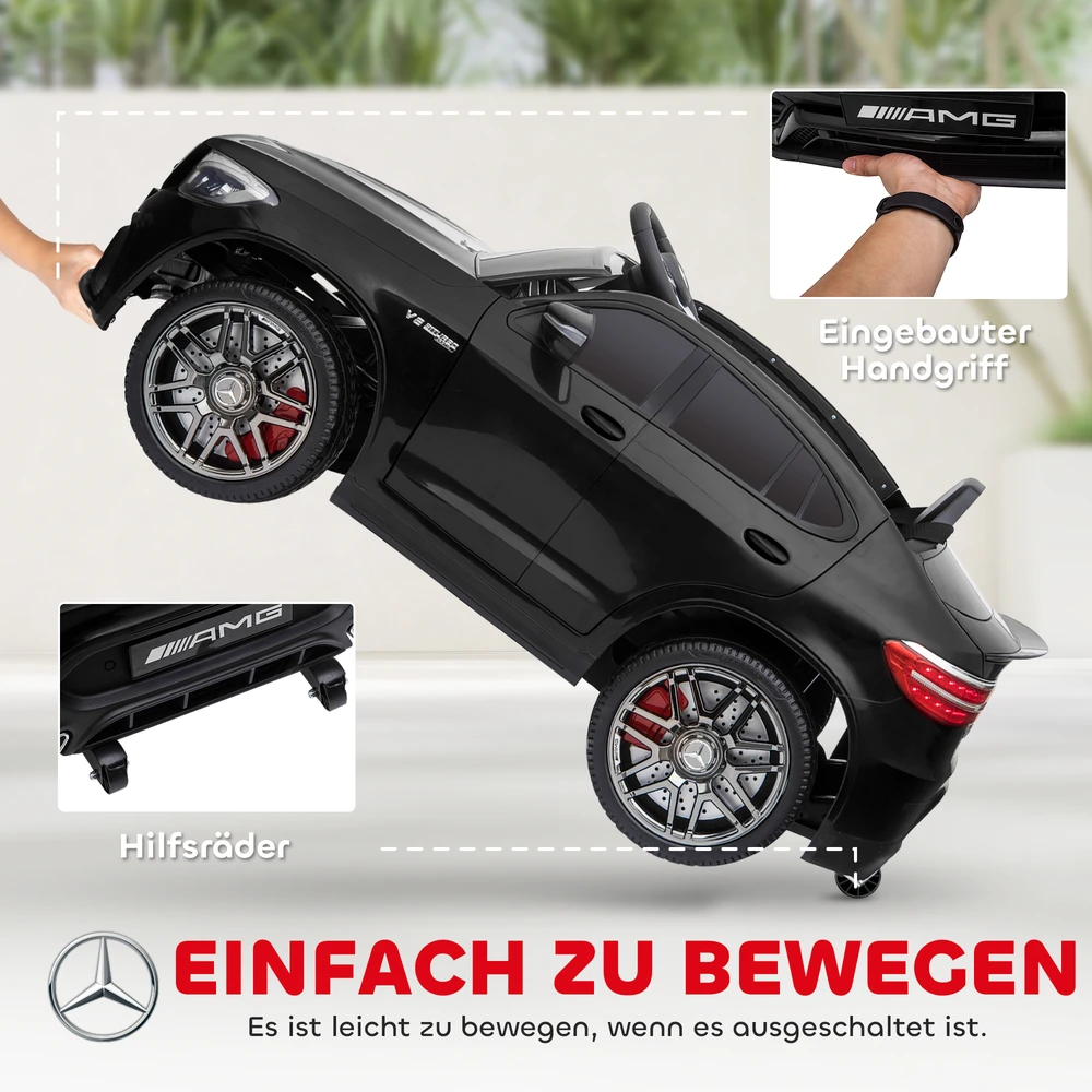 Aosom Vaikiškas elektrinis automobilis Mercedes-Benz AMG GLC63S COUPE, 12 V, juodas, 115 x 70 x 55 cm