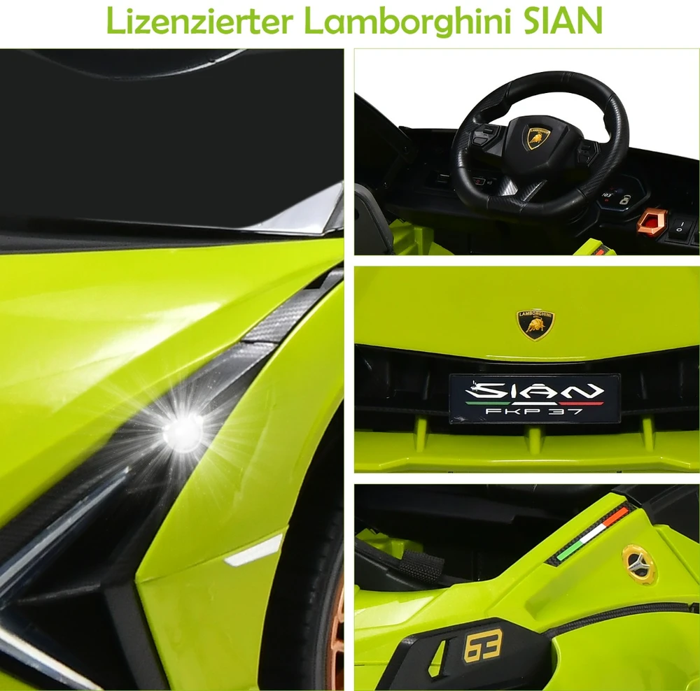 Promotion Vaikiškas elektrinis Lamborghini 12V žalias