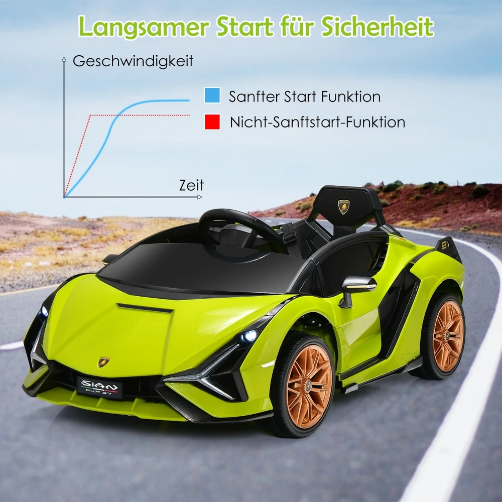 Promotion Vaikiškas elektrinis Lamborghini 12V žalias