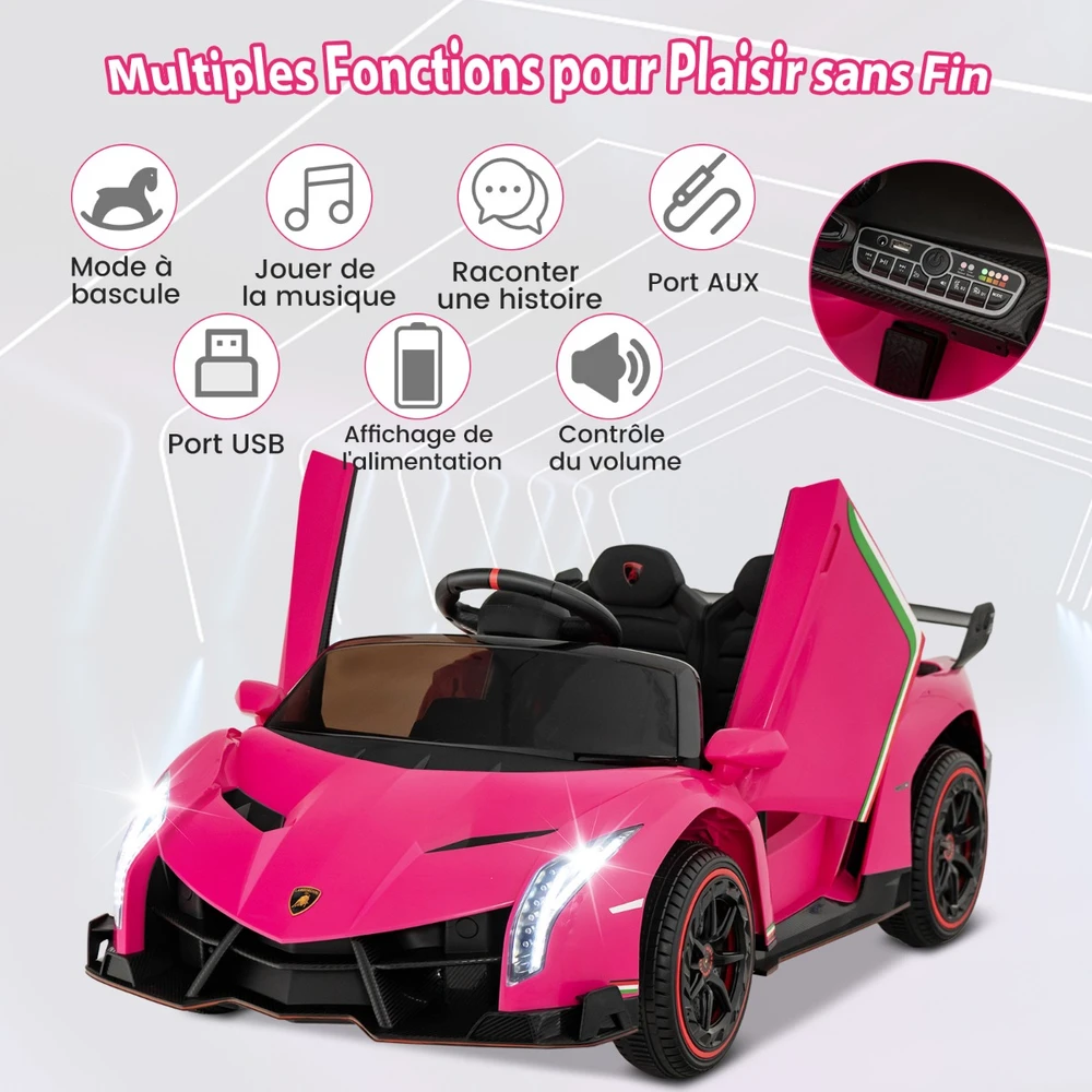 Promotion Vaikiškas Lamborghini elektrinis automobilis rožinis