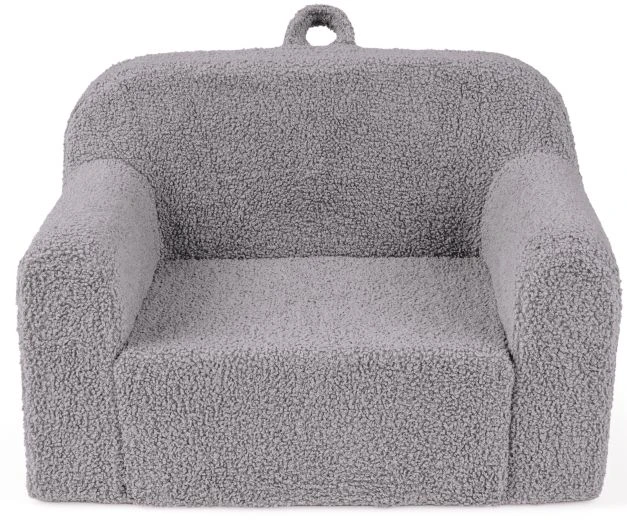Promotion Vaikiškas Putų Sofa su Teddy Fliso Audiniu, Pilkas
