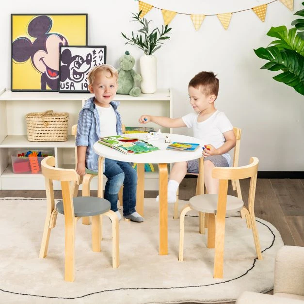 Promotion Vaikiškas stalas komplektas su 4 kėdėmis spalvotas