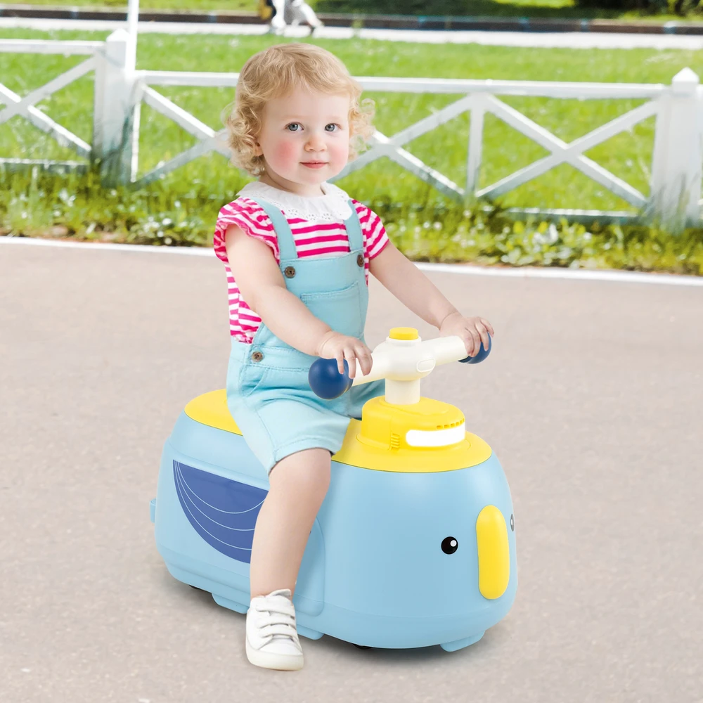 Promotion Vaikiškas stumiamas automobilis su priekaba, mėlynas, 71 x 24 x 31 cm