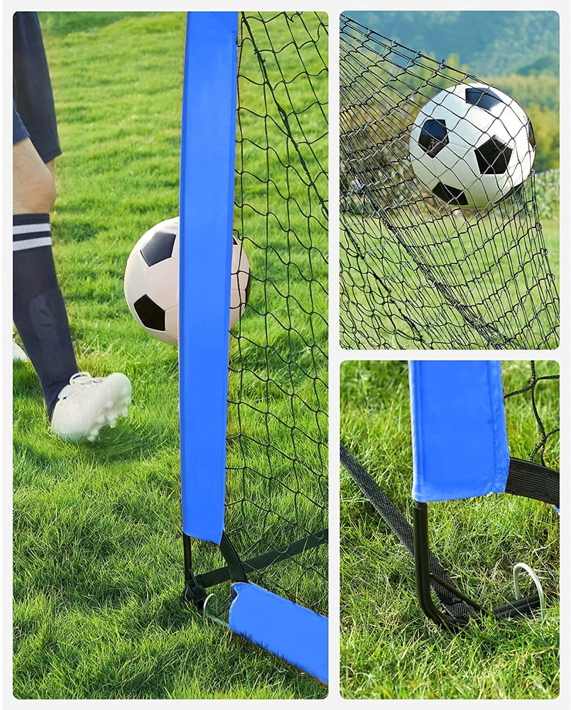 Koduva Vaikiški futbolo vartai, 2 vnt. rinkinys, iššokantys, mėlyni, 90 x 120 x 90 cm