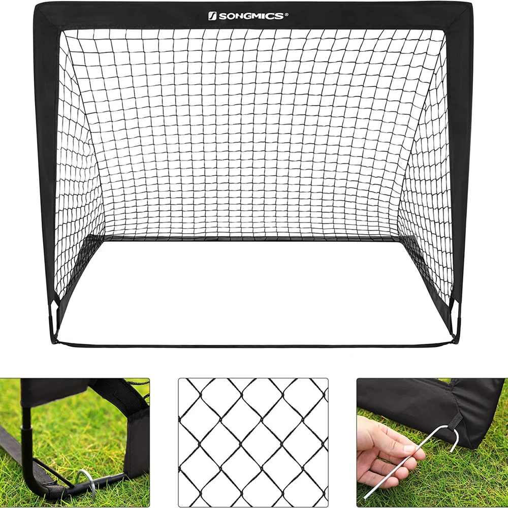 Koduva Vaikiški futbolo vartai, 2 vnt. rinkinys, 120 x 80 x 80 cm, juodi