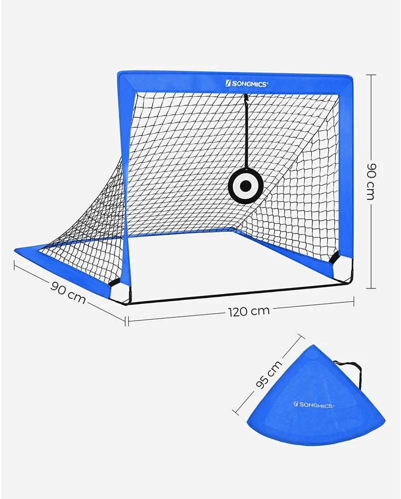Koduva Vaikiškų futbolo vartų rinkinys, 2 vnt., sulankstomi, mėlyni, 90 x 120 x 90 cm