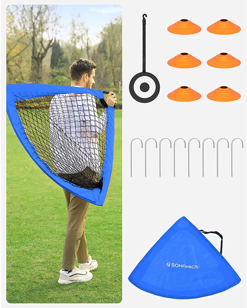 Koduva Vaikiškų futbolo vartų rinkinys, 2 vnt., sulankstomi, mėlyni, 90 x 120 x 90 cm