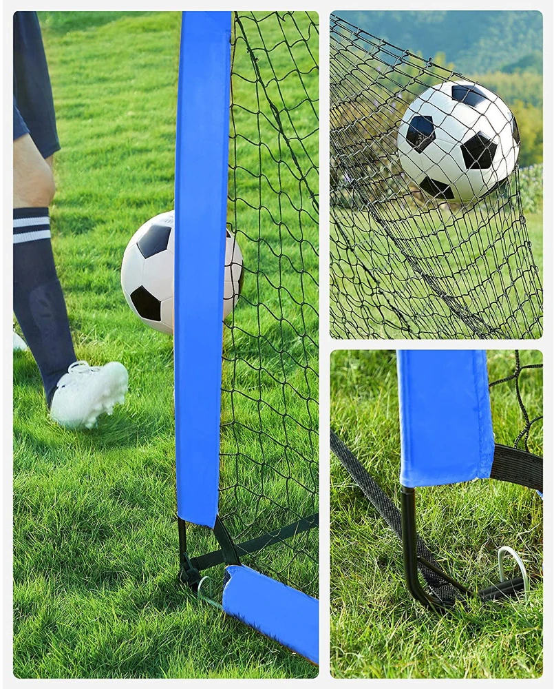 Koduva Vaikiškų futbolo vartų rinkinys, 2 vnt., sulankstomi, mėlyni, 90 x 120 x 90 cm