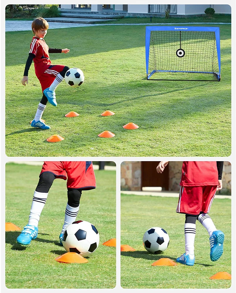 Koduva Vaikiškų futbolo vartų rinkinys, 2 vnt., sulankstomi, mėlyni, 90 x 120 x 90 cm