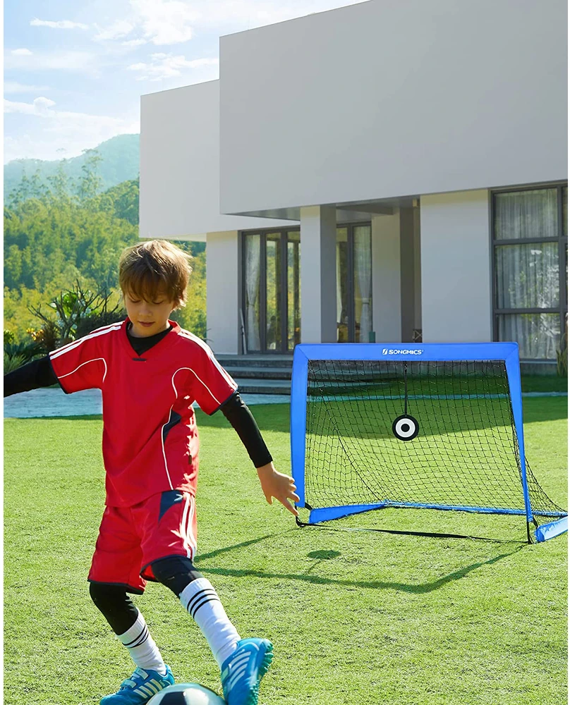 Koduva Vaikiškų futbolo vartų rinkinys, 2 vnt., sulankstomi, mėlyni, 90 x 120 x 90 cm
