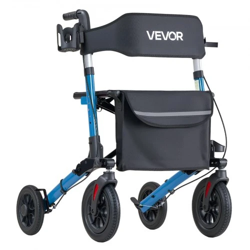 VEVOR Vaikštynė su ratukais ir sėdyne seniorams, aliuminis, 3 kartus sulankstoma, iki 136 kg