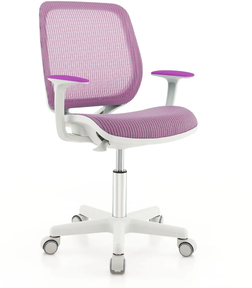 Promotion Vaikų kompiuterio kėdė su tinkline nugarėle, reguliuojamas aukštis, violetinė