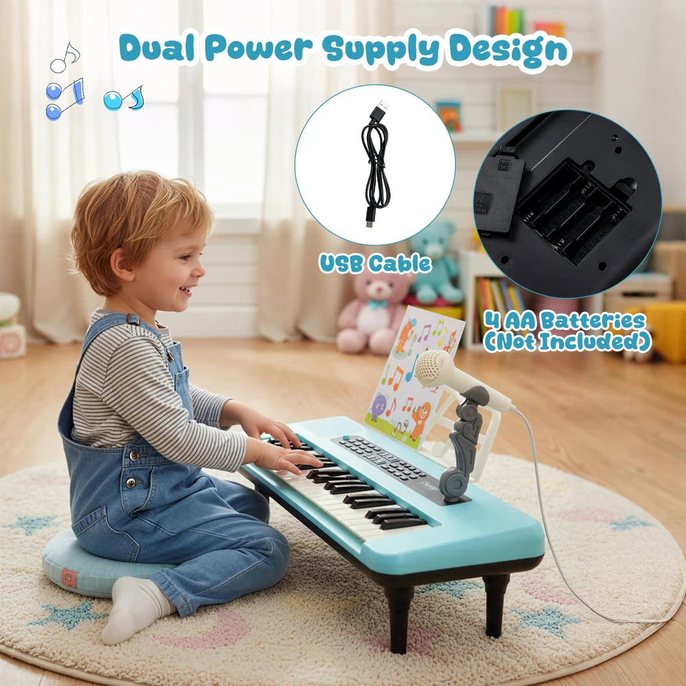 Promotion Vaikų Pianinas 37 Klavišai Mėlynas