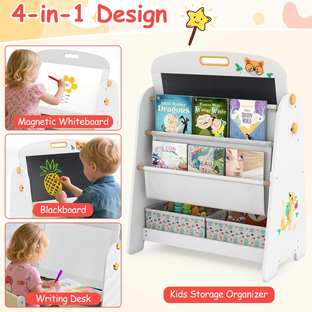 Promotion Vaikų stalas ir kėdė, 4-in-1 meno lenta, natūrali