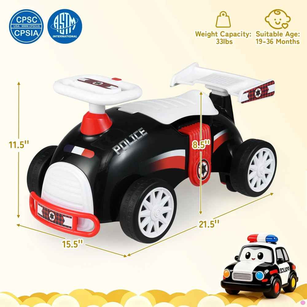 Promotion Vaikų stumdomas automobilis su muzika ir sparnais