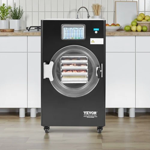 VEVOR Vakuuminė maisto liofilizavimo mašina HFD-4, 4 padėklai, 4-6kg partijai, juoda
