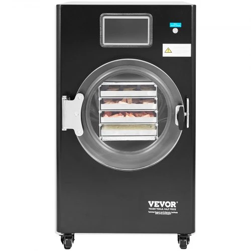 VEVOR Vakuuminė maisto liofilizavimo mašina HFD-4, 4 padėklai, 4-6kg partijai, juoda