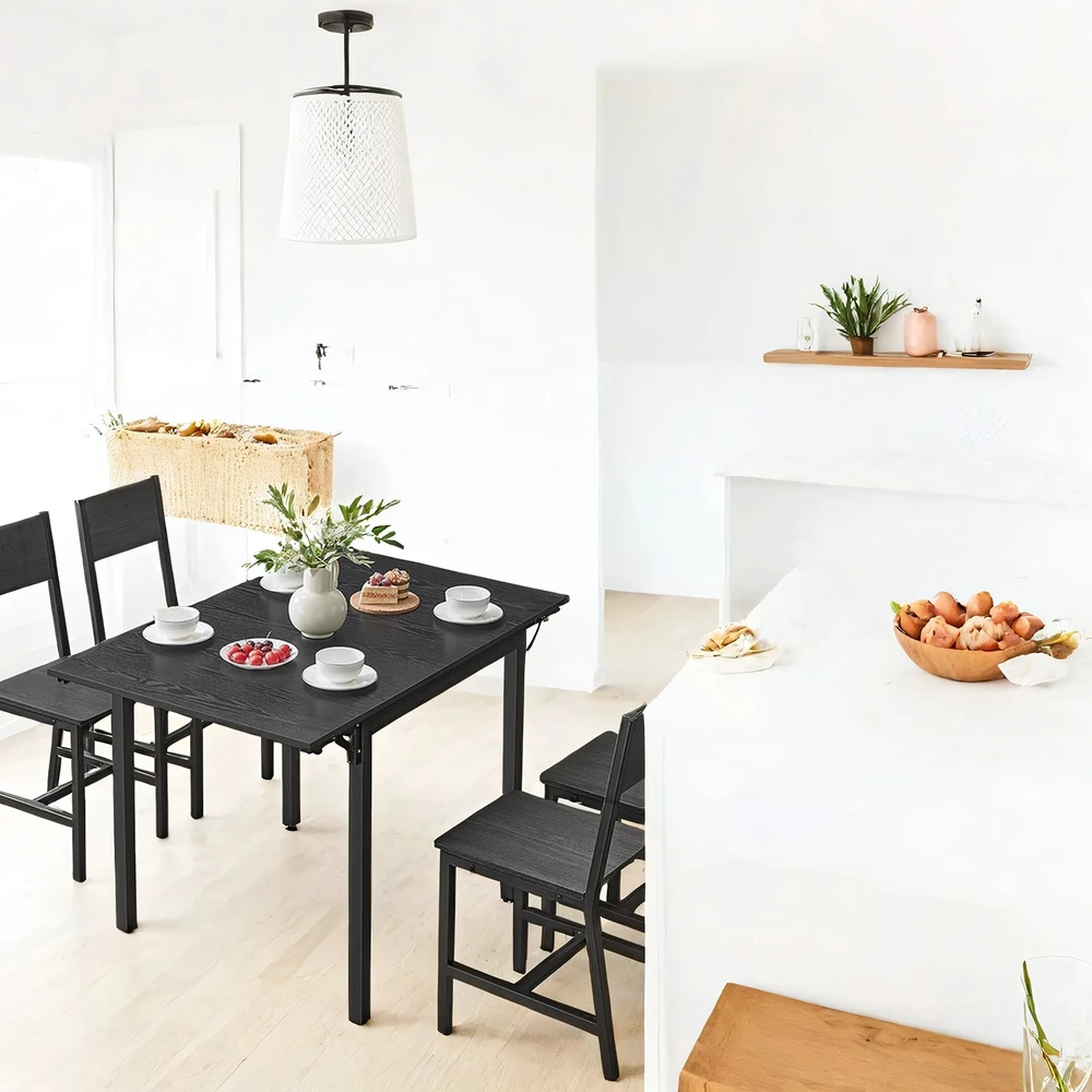 Koduva Valgomojo stalas 2–4 asmenims, sulankstomas, 78 x 120 x 76,2 cm, juodai juodas