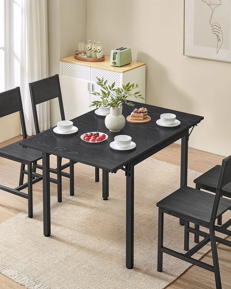 Koduva Valgomojo stalas 2–4 asmenims, sulankstomas, 78 x 120 x 76,2 cm, juodas