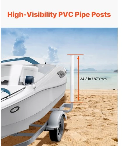 VEVOR Valties priekabos kreiptuvai, plienas/PVC, reguliuojamas plotis 102 cm, 2 vnt.