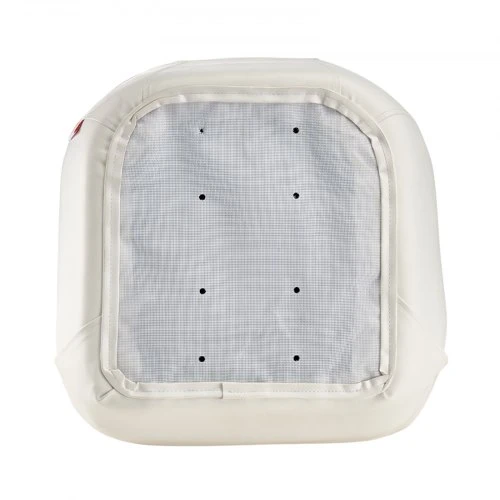 VEVOR Valties sėdynė AD75573, žema atlošo dalis, PVC oda, balta, 59 x 54 x 48 cm