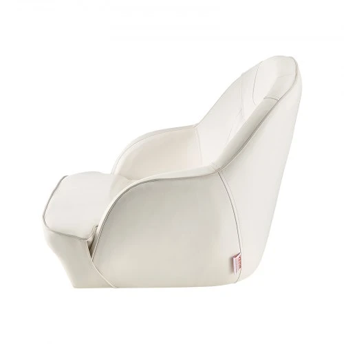 VEVOR Valties sėdynė AD75573, žema atlošo dalis, PVC oda, balta, 59 x 54 x 48 cm