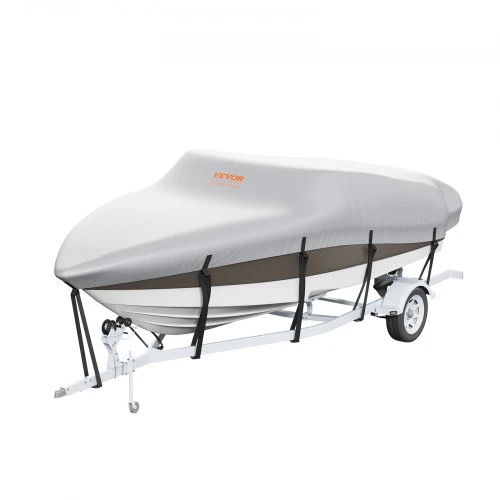 Koduva Valties uždangalas VEVOR, pilkas, 600D Oxford su PU danga, 645 x 344 cm, 518-579 cm valtims