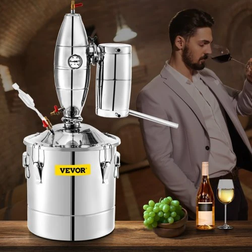 Koduva Vandens ir alkoholio distiliatorius VEVOR, nerūdijantis plienas, 50 l